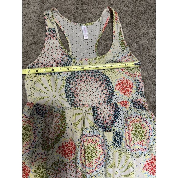 Womens Razor Back Dress Floral Coastal Rayon Beach Resort Summer Flowy MEDIUM - Picture 10 of 12